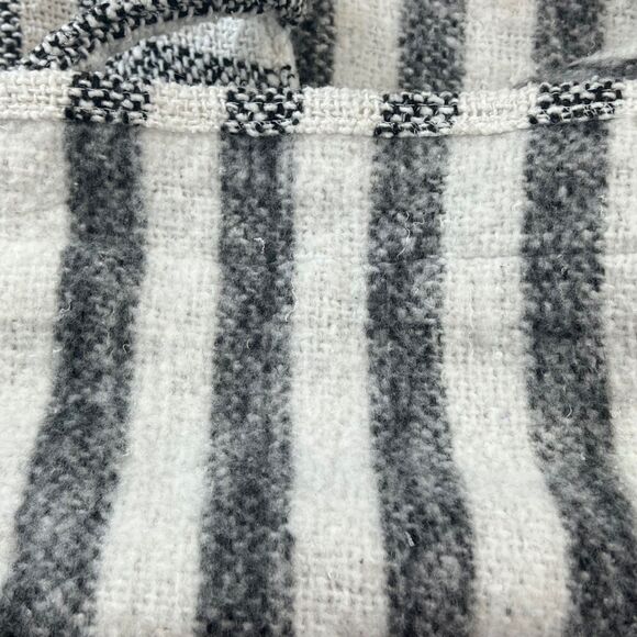 San Jose Baja Men's Hoodie Drod Rug Pullover Striped Black White Size Large - Picture 7 of 9